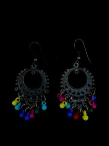Colorful Beaded Dangle Earrings