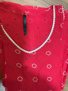 Red Printed Top