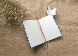 Handmade Indigo Print Journal and Keychain
