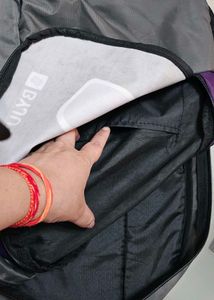 Grey &amp; Purple Backpack, Water - Resistant