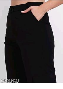 Classic Designer Women Trouser Black