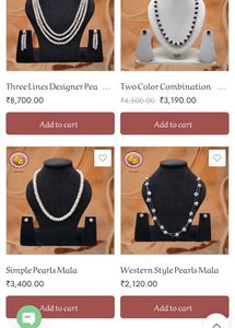 Original Natural Real Pearl Necklace Set