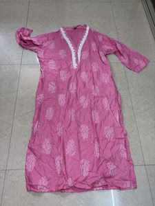 Pink Printed Kurta
