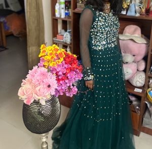 Bottle Green Party Frock