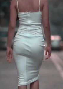 White Corset Midi Dress From Newme