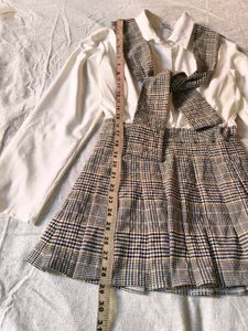 Korean Plaid Jumper Dress