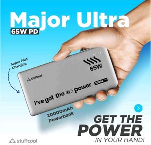 Stuffcool Major Ultra 65W 20000mAh Powerbank