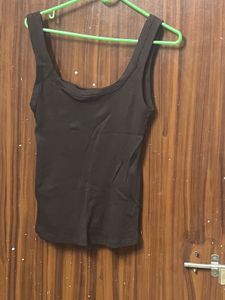 Massimo Dutti Scoop Neck Sleeveless Top