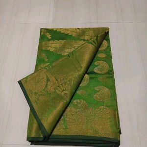 Green &amp; Gold Saree