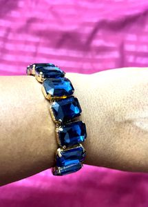 Blue And Gold Stone Bracelet