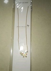 Butterfly Gold-Tone Necklace gold plated Anti tarn