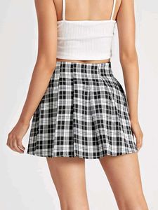 Checked Skort (Skirt With Attached Shorts)