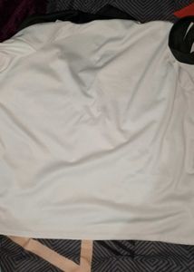 Stylish White T-Shirt with Black Detail