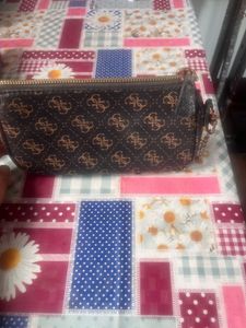 Guess Brown Logo Mini Bag