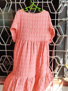 Peach Dress And Pant Set - Casual &amp; Stylish