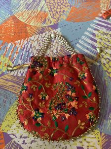 Traditional Indian Party Wear Embroidered Purse |