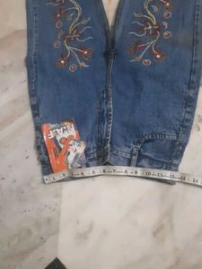 Embroidered Flare Jeans