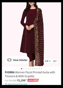 Beautiful Suit With Printed Duppata