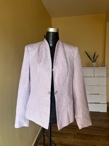 Lavender Blazer Satin Like Looks