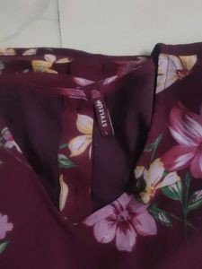 Floral Maroon Top