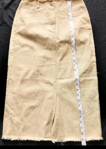 Denim Knee Length Skirt
