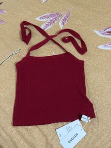 Red Halter Top - New with Tags