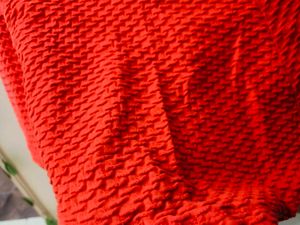 H&amp;M Red Quilted Mini Skirt