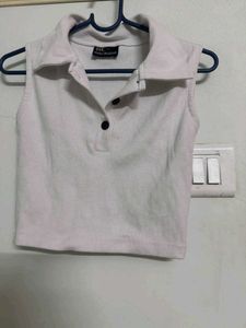White Sleeveless Top