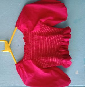 Puffed Sleeves Crop Top For Women