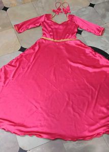 satin anarkali soft