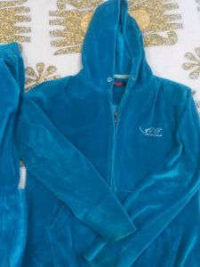 Blue Velvet Tracksuit Set