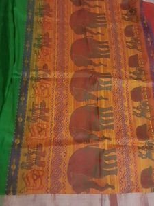 NEW Green Jute Silk Saree