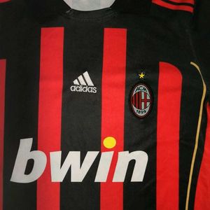 AC Milan Long Sleeve Jersey Size M Embroidery