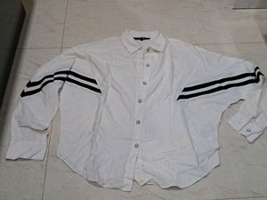 Vero Moda Striped Sleeve Oversized Shirt