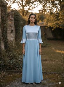 Elegant Blue Maxi Dress