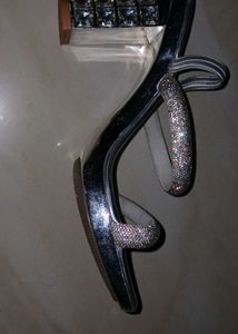 Sparkly Silver Heels