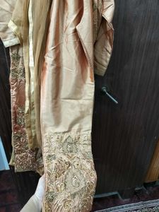 Embroidered Gold Formal Dress With Pant And Dupatt