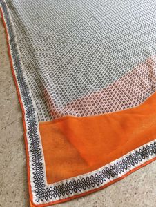 Orange &amp; Grey Saree