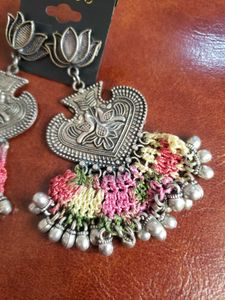 Boho Silver Lotus Earrings