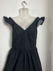Black Ruffle Strap Dress