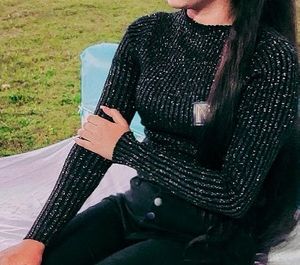 Ribbed Knit Long Sleeve Top