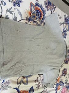 Gray T-Shirt with Black Stripes