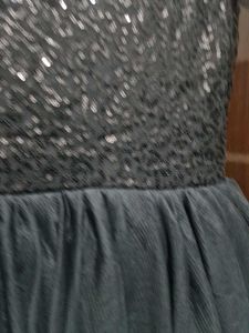 Black Sequin Tulle Party Dress