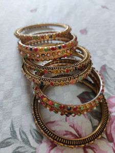 Colorful Metallic Bangle Set
