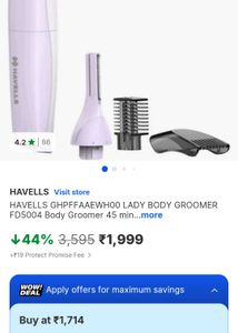 Brand new, seal-packed Havells FD5004 Lady Body