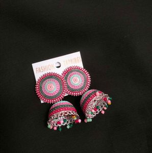 Multi colour Jhumka Earrings