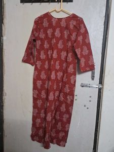 Maroon Printed Kurti