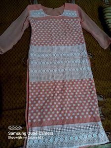New georgette chikankari kurti
