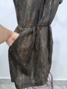 Snakeskin Print Mini Dress