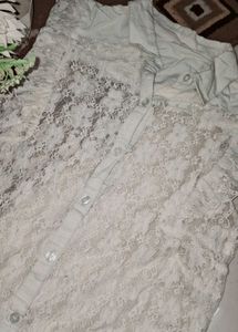 Cute Pinteresty Off White Sheer Top